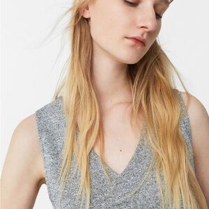 Mango Metallic Knit Top